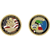 Challenge Coin Camp Buehring Kuwait Flags Coin