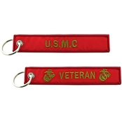 Challenge Coin USMC Veteran Keychain