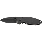 Columbia River Knife & Tool Squid Clip Folder Knife, Black Stonewash Finish