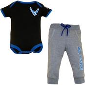 Trooper Clothing Infant Boys Air Force Bodysuit and Jogger Pants 2 pc. Set