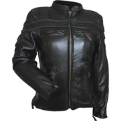 Vance Leathers Premium Ladies Leather Racer Jacket