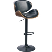 Signature Design by Ashley Adjustable Height Swivel Bar Stool with Scoop Seat