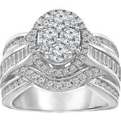 American Rose 10K White Gold 2 CTW Diamond Engagement Ring