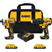 DeWalt 20V MAX 1.5 Ah Lithium Ion Compact Brushless Drill and Impact Driver Kit