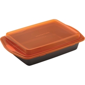 Rachael Ray Nonstick Bakeware 9 x 13 In. Covered Cake Pan