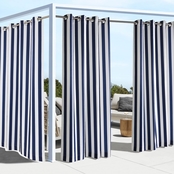 Commonwealth Home Fashions Coastal Stripe Outdoor Grommet Top Panel