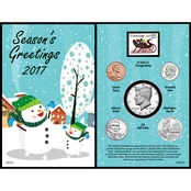American Coin Treasures Snowman Greeting Card