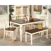 Signature Design by Ashley Whitesburg Table with 4 Chairs and Bench