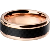 Rose Gold Ion Plating with Center Solid Carbon Fiber Ring