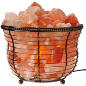 Himalayan Glow Natural Salt Basket Lamp