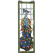 Design Toscano Pleasant Peacock Stained Glass Window