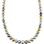 Michiko Multi Color South Sea and Tahitian Pearl Strand Necklace