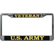 Mitchell Proffitt Army Veteran Chrome License Plate Frame