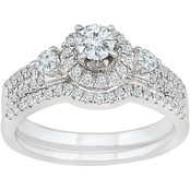 10K White Gold 5/8 CTW Diamond Bridal Ring