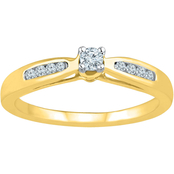 10K Yellow Gold 1/5 CTW Diamond Promise Ring