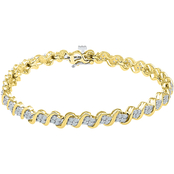 10K Yellow Gold 1 CTW Diamond Bracelet