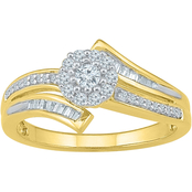 10K Yellow Gold 3/8 CTW Promise Ring