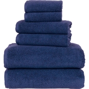 Lavish Home 100% Cotton Zero Twist 6 Pc Towel Set