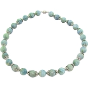 Sterling Silver Aquamarine Fancy Cup Necklace