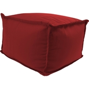 Jordan 23 In. Square Pouf with Flange Ottoman