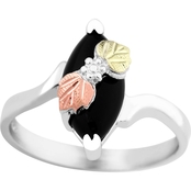 Black Hills Gold Sterling Silver Onyx Ring