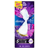 Always Radiant Size 5 Extra Heavy Overnight Pads with FlexFoam / Flexi-Wings 20 ct.