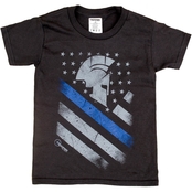 Trooper Clothing Little Boys Thin Blue Line Spartan Tee