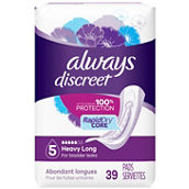Always Discreet Heavy Long Incontinence Pads 39 ct.