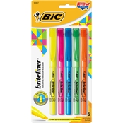 BIC Brite Liner Fluorescent Highlighter 5 Pc. Set