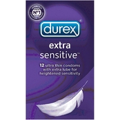 Durex Extra Sensitive Super Thin Lubricated Condoms 12 ct.