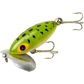 Arbogast Jitterbug Fishing Lure, Frog and White Belly 2 in.