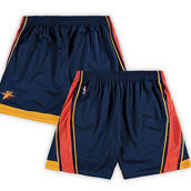 Mitchell & Ness Men's Navy Golden State Warriors Big & Tall Hardwood Classics Team Swingman Shorts