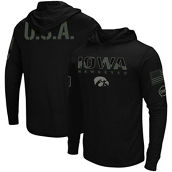 Colosseum Men's Black Iowa Hawkeyes OHT Military Appreciation Hoodie Long Sleeve T-Shirt