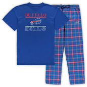 Concepts Sport Men's Royal Buffalo Bills Big & Tall Lodge T-Shirt and Pants Sleep Set