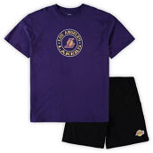 Concepts Sport Men's Purple/Black Los Angeles Lakers Big & Tall T-Shirt & Shorts Sleep Set
