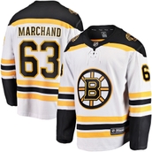 Fanatics Branded Men's Brad Marchand White Boston Bruins Away Premier Breakaway Player Jersey