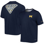 Columbia Men's Navy Michigan Wolverines Terminal Tackle Omni-Shade T-Shirt