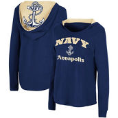 Colosseum Women's Navy Navy Midshipmen Catalina Hoodie Long Sleeve T-Shirt