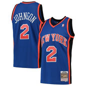 Mitchell & Ness Men's Larry Johnson Blue New York Knicks Hardwood Classics Swingman Jersey