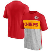 Fanatics Men's Fanatics Red/Heathered Gray Kansas City Chiefs Colorblock T-Shirt