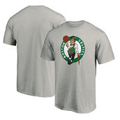 Fanatics Branded Men's Heathered Gray Boston Celtics Primary Team Logo T-Shirt