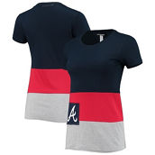 Refried Apparel Women's Navy Atlanta Braves Sustainable Fitted T-Shirt
