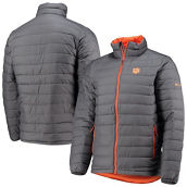 Columbia Men's Gray Clemson Tigers Powder Lite Omni-Heat Reflective Full-Zip Jacket