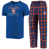 Concepts Sport Men's Royal/Orange New York Mets Lodge T-Shirt & Pants Sleep Set