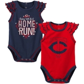 Outerstuff Newborn & Infant Navy/Red Minnesota Twins Shining All-Star 2-Pack Bodysuit Set