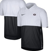 Nike Men's White Georgia Bulldogs Coaches Half-Zip Pullover Jacket