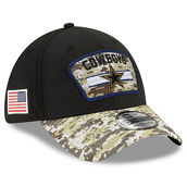 New Era Men's Black/Camo Dallas Cowboys 2021 Salute To Service 39THIRTY Flex Hat