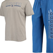 Concepts Sport Men's Gray/Royal Los Angeles Dodgers Meter T-Shirt and Pants Sleep Set