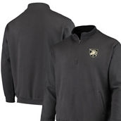 Colosseum Men's Charcoal Army Black Knights Tortugas Logo Quarter-Zip Jacket