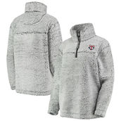 G-III 4Her by Carl Banks Women's Gray Minnesota Twins Sherpa Quarter-Zip Pullover Jacket